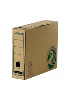 Ideale per conservare documenti e cartelle formato A4. Coperchio con aletta di chiusura per maggiore sicurezza. Area etichettabile sul dorso. Compatibile con le scatole archivio e i contenitori R Kive Earth Series. Prodotto costituito al 100 di cartone ri