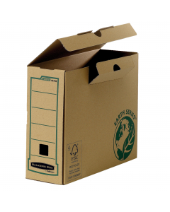 Ideal per conservare documenti e cartelle formato A 4. Coperchio con aletta di chiusura per maggiore sicurezza. Area etichettabile sul dorso. Compatibile con le scatole archivio e i contenitori R Kive Earth Series.Prodotto costituito al 100 di cartone ric