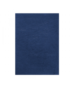 Confezione da 100 copertine per rilegatura formato A4 in cartoncino GOFFRATO SIMILPELLE DA 240 GR. In cartone certificato FSC MIX. Colore Royal Blu.