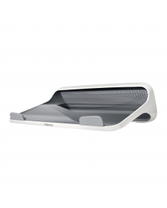 Supporto notebook I-Spire Supporta laptop fino a 17’’. La forma ricurva permette di disperdere il calore emesso dal laptop, e i fermi frontali ne evitano lo scivolamento. Le costole strutturali permettono di suddividere il peso in maniera ottimale. Dimens
