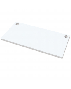 Elegante piano di lavoro adattabile ad ogni ambiente d'ufficio. realizzato in MFC (truciolato melaminico) proveniente da risorse sostenibili e dotato di due fori passanti circolari. Colore bianco. Dimensioni (AxLxP): 180x80x2,5cm. Peso 26,5Kg. Garanzia pi