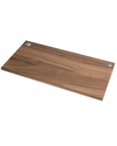 Elegante piano di lavoro adattabile ad ogni ambiente d'ufficio. realizzato in MFC (truciolato melaminico) proveniente da risorse sostenibili e dotato di due fori passanti circolari. Colore noce. Dimensioni (AxLxP): 180x80x2,5cm. Peso 26,5Kg. Garanzia pian