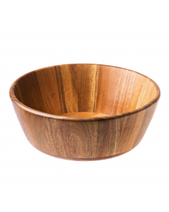 Ciotola in acacia - Ø25x9cm. Peso netto: 490gr. Materiale Acacia. Colore naturale. Legno di Acacia, idoneo al contatto alimentare. Lavabile a mano. Per i cibi caldi,per evitare che si alterino i sapori,si consiglia di evitare il contatto prolungato(max30m
