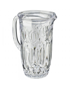 Caraffa decorata in metacrilato 1,7L. Articolo lavabile in lavastoviglie. Dimensioni: Ø10.5x25,6cm.