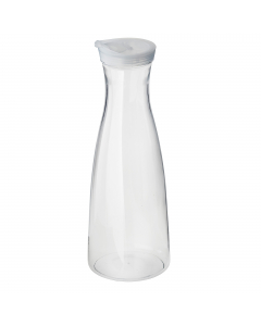 Caraffa con tappo in metacrilato infrangibile e lavabile in lavastoviglie. Dimensioni: Ø8x22,5 cm.