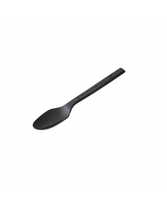 Cucchiaino realizzato in CPLA , ovvero PLA Cristallizzato, polimero derivato del mais resistente fino a 85°C. Biodegradabile e compostabile secondo norma EN13432. 
• Dimensioni : 10 cm
• Peso unitario: 1.82gr
• Colore: nero