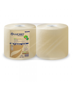 EcoNatural è la linea di prodotti realizzata in Fiberpack®, la materia prima ottenuta dal riciclo delle fibre di cellulosa presenti nei cartoni delle bevande. Bobina asciugatutto industriale in Fiberpack® a 2 veli 18,5g. Color avana microgoffrata 800 stra