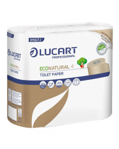 EcoNatural è la linea di prodotti realizzata in Fiberpack®, la materia prima ottenuta dal riciclo delle fibre di cellulosa presenti nei cartoni delle bevande. Carta igienica colore avana in Fiberpack® 2 veli microgoffrata. In rotolo standard 44mt, 400stra