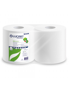 Bobina asciugatutto industriale 100% in fibre rigenerate a 2 veli 18,5g. Bianca microgoffrata 800 strappi. Dimensioni bobina: Ø 25,5cm - H22,8cm - Lunghezza totale 180mt. Diametro anima: 7,6cm. Idoneo al contatto alimentare:  Alimentarietà parziale (solo 
