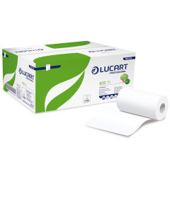ASCIUGAMANO AD ESTRAZIONE INTERNA 100% in carta riciclata rigenerata. MICROGOFFRATO 2 VELI DA 18,5GR. ALTEZZA ROTOLO 22,8CM - DIAMETRO ROTOLO 13CM - LUNGHEZZA CARTA 70MT (190 STRAPPI DA 22,8X37CM).

Dati tecnici:
Materia prima: 100% in carta riciclata rig
