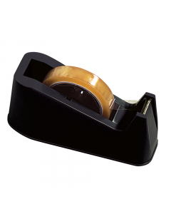 Dispenser da banco nero in plastica antiurto. Porta nastri da 33 e 66mt. Peso 1.5kg.