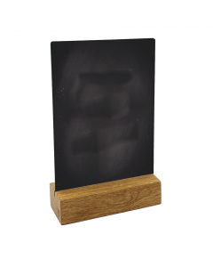 Scrivibile con gessi solidi e liquidi, con base in legno massello. Utilizzabile anche in orizzontale.