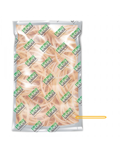 Elastici in gomma gialla al 60% di gomma naturale (caucciù) - 1,8 mm spessore in sacchetto da 1 Kg.
