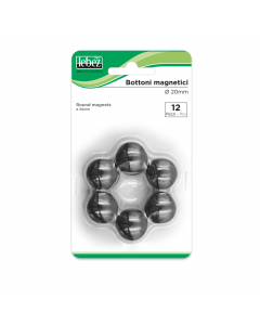 Bottoni magnetici diam. 20mm in blister.