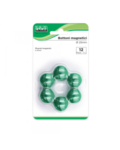 Bottoni magnetici diam. 20mm in blister.