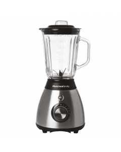 Frullatore elettrico a 5 velocità e funzione Pulse con caraffa in vetro da 1,5L. Dotato di 6 lame in acciaio inossidabile perfette anche per tritare il ghiaccio. Luce LED di funzionamento, base in acciaio e piedini antiscivolo. Coperchio con dosatore per 