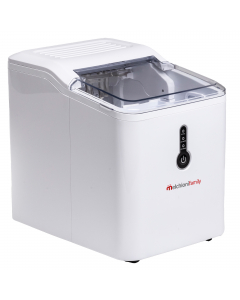 Fabbricatore di ghiaccio automatico con compressore. Capacità di produzione: 12kg in 24 ore. • Ghiaccio a forma di proiettile trasparente. Indicatore di ghiaccio pieno e mancanza d'acqua. Pannello di controllo touch.
• Serbatoio dell'acqua: 1,5 L 
• Serba