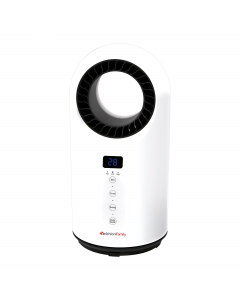 Termoventilatore ceramico senza pale da tavolo con comandi touch o telecomando. Dal design elegante e super compatto. Silenzioso
Display LED
2 regolazioni aria calda
1 regolazione aria fredda
2 livelli di potenza selezionabili (1000/1500W)
Oscillazione
Te
