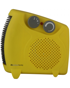Termoventilatore 2000W con possibilità di posizionamento verticale e orizzontale. 
Comoda maniglia per il trasporto. 
2 regolazioni aria calda (1000/2000W). 1 regolazione aria fredda. Termostato regolabile. 
Protezione contro il surriscaldamento. 
Colore: