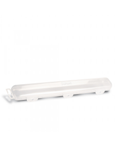 Astuccio in polipropilene trasparente. Lunghezza: 32cm + 2cm dell'appendino. Polipropilene co random.