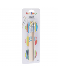 Pennelli a punta piatta da 1cm con setole animali (maiale, pony, cinghiale) Ideali per pittura a olio e acrilica, comunque utilizzabili con altra tipologia di colore per stesure “tese”. Blister con 5 pennelli assortiti nelle misure: 0-2-4-6-8 con una lung