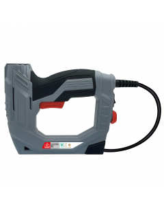 Fissatrice elettrica ideale per tutti i lavori di fissaggio e per l'installazione di isolamenti, allestimenti di stand fieristici ecc. Dotata di manopola di regolazione della potenza di infissione. Velocità: Max. velocità di utilizzo = 20 colpi al minuto.