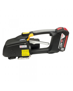Tendireggia a batteria, 18 V 4000 mAh, tra i più leggeri della sua categoria. Utilizza reggia in polipropilene e poliestere da 12-16 mm senza l’impiego del sigillo. Utilizzabile con una sola mano. Dotato di touch screen programmato con segnale digitale pe