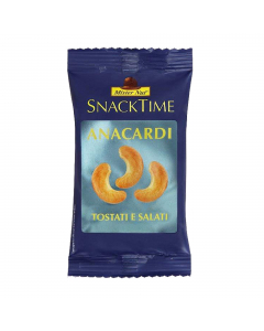 Frutta secca tostata e salata.

Ingredienti: Anacardi (98%), sale, olio di semi di arachide, Può contenere arachidi, mandorle, noci, nocciole, pistacchi
