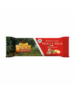 Con soli 2 ingredienti (Noci e frutta), senza additivi e zuccheri aggiunti. Uno snack 100% italiano per un pieno di gusto e salute.

Ingredienti: Mele disidratate 75%, Noci sgusciate tostate 25%. Può contenere tracce di anacardi, arachidi,
mandorle, nocci