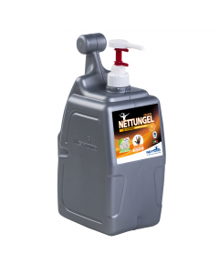 Gel lavamani performante con soffici microsfere e solvente di origine vegetale. Adatto per sporco grasso e secco. Utilizzabile con kit t-box cod. 55303 (staffa a muro e leva a gomito in acciaio).