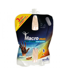 Crema lavamani con microsfere di origine naturale. Adatta alla pulizia di sporchi pesanti (Grasso, olio, lubrificanti, idrocarburi, bitume, nero di carbone, ruggine, grafite). Arricchito con emollienti e con delicata profumazione fruttata. Adatto per uso 