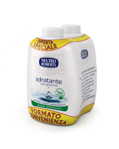 Ricarica bis 200+200ml di sapone liquido Extra Idratante Neutro Roberts.