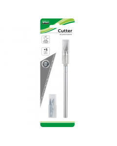 Cutter a bisturi affilatissimo (con lame di ricambio) per lavori di precisione.