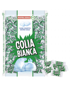 Caramelle Golia Bianca gusto liquirizia confezionate singolarmente
busta 1kg (400pz circa)
Ingredienti: zucchero, estratto di liquirizia, maltodestrina, addensante: gomma arabica, destrosio, amido, stabilizzante: glicerolo, aromi naturali, agente di rives