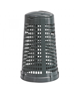 Trespolo da 110 litri leggero, lavabile e sterilizzabile. Ecologico, costruito in polietilene alta densità 100% riciclabile. Dotato di anello ferma-sacco. Dimensioni: Ø38 x H85cm.