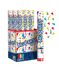 Sparacoriandoli Cannon colori assortiti gittata 8mt Big Party. Dimensioni 30cm.
