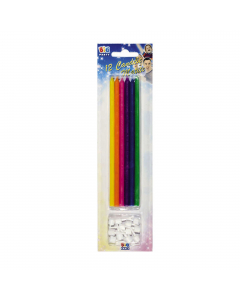 Candeline matita h. 15cm con supporto.