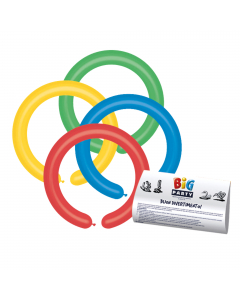 Busta da 25 palloncini modellabili in lattice. Diametro 5cm colori assortiti.