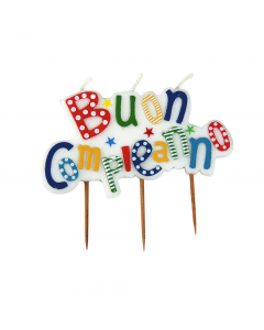 Candelina con picks "Buon Compleanno"