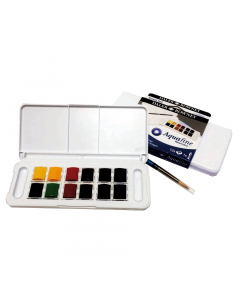 Scatola in plastica con 12 demi godet assortiti e pennello. Colori trasparenti, intensi e facilmente applicabili. Elevato potere colorante. Perfetti per creare delicate velature.