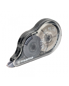 Correttore a nastro da 20 metri, lunghezza di 20 metri, ottima copertura, subito riscrivibile, per ogni tipo di carta, frizione tendi nastro, corpo trasparente per il controllo del nastro, impugnatura ergonomica.
Formato 5mm x 20mt.