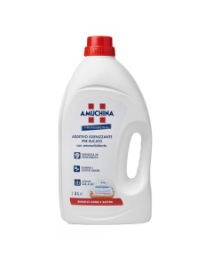 Amuchina additivo bucato liquido con ammorbidente, per un'igiene sicura sul bucato di tutta la famiglia. Adatto per capi in cotone, lana, seta e capi delicati  da lavare a mano o in lavatrice. Amuchina additivo permette di ottenere un bucato pulito ed igi