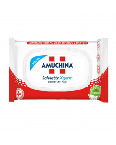 Flow pack composto da 20 salviette disinfettanti PMC completamente biodegradabili e compostabili al 100%. Presidio medico chirurgico.