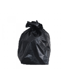 Sacchi pattumiera di colore nero in MDPE rigenerato + PLT lineare. Formato 70x110cm 110Lt  34µ. Prodotto con alta resistenza meccanica. In scatola da 300 sacchi, ideali per comunità, Horeca, industria, Imprese di pulizia ecc.