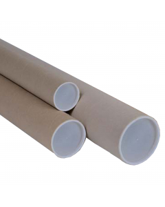Realizzati in cartone avana e forniti con tappo superiore ed inferiore in plastica trasparente. Adatti per l'invio di prodotti arrotolati come disegni tecnici, poster e litografie. Grammatura senza tappi: +/- 120 – 130 Gr.