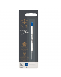 Refill standard con inchiostro liquido con brevettto Quinkflow con punta a sfera
Lunghezza 97mm