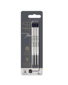Refill standard con inchiostro liquido con brevettto Quinkflow con punta a sfera. 
Blister 3 refill punta media.
Lunghezza 97mm