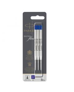 Refill standard con inchiostro liquido con brevettto Quinkflow con punta a sfera. 
Blister 3 refill punta media.
Lunghezza 97mm