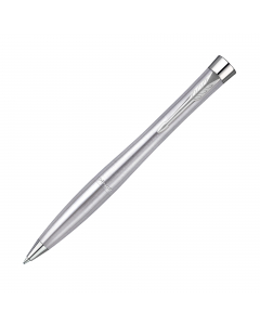 Penna Parker con finitura metallizzata e lucidatura per rinforzare la qualità della lavorazione. Integrato con finiture cromate. Confezionata in elegante astuccio regalo. Fornita con refill colore blu.