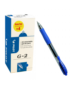 Astuccio 16+4 Roller ricaricabile con meccanismo a scatto. Inchiostro gel antisbavature resistente all’acqua. Fusto trasparente. Grip ergonomico. Clip e grip nel colore dell’inchiostro. Ricaricabile con Refill BLS-G2-7.
Punta 0,7mm. Colore: blu.